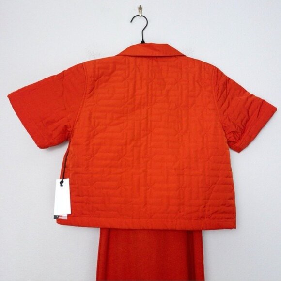 NWT [SET] Honor The Gift Quilted Crop Jacket S Red Vneck Oversized Monogram - Picture 11 of 16